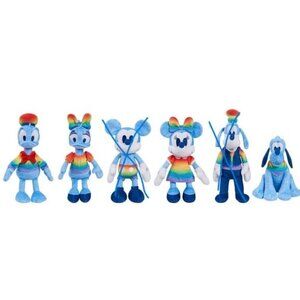 DISNEY RAINBOW COLLECTION by Just Play 10" plushie bundle